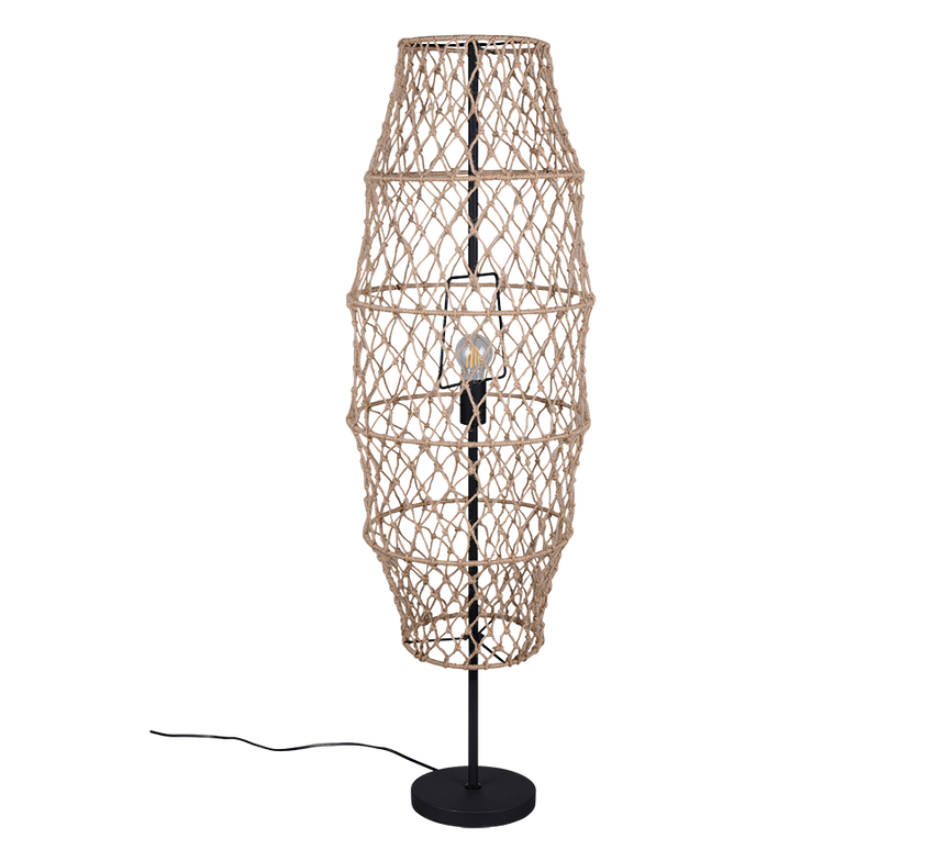 Lámpara de pie Trio Hive LED negro mate 2700K 120cm R41681036