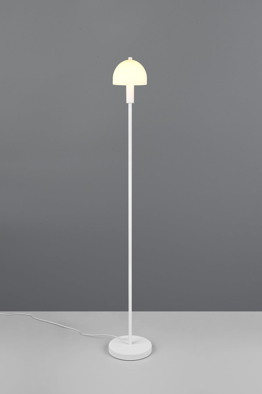 Lámpara de pie Trio Glenn LED blanco mate 3000K 120cm R41961031