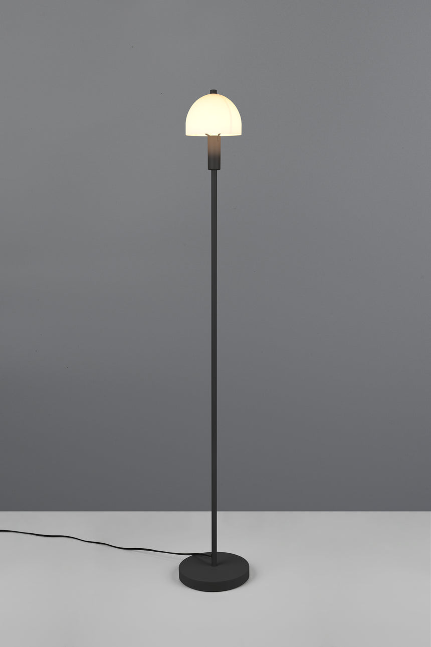 Lámpara de pie Trio Glenn LED negro mate 3000K 120cm R41961032