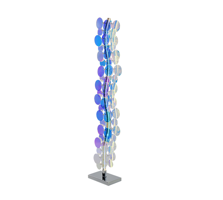Lámpara de pie Trio Pulse LED transparent iridescent 4000K 119cm R43681153