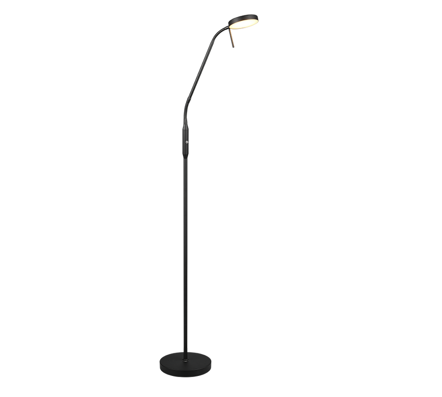 Lámpara de pie Trio Moreno LED negro mate 160,5cm R44561132