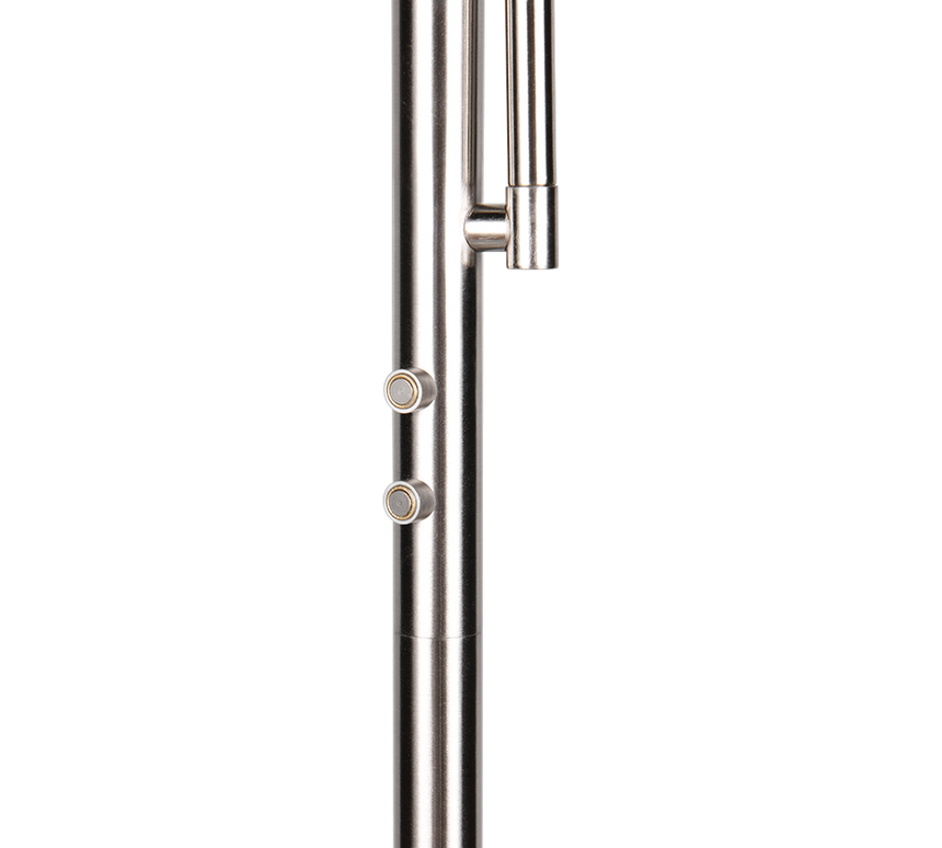 Lámpara de pie Trio Palermo LED níquel mate 183cm R45741107