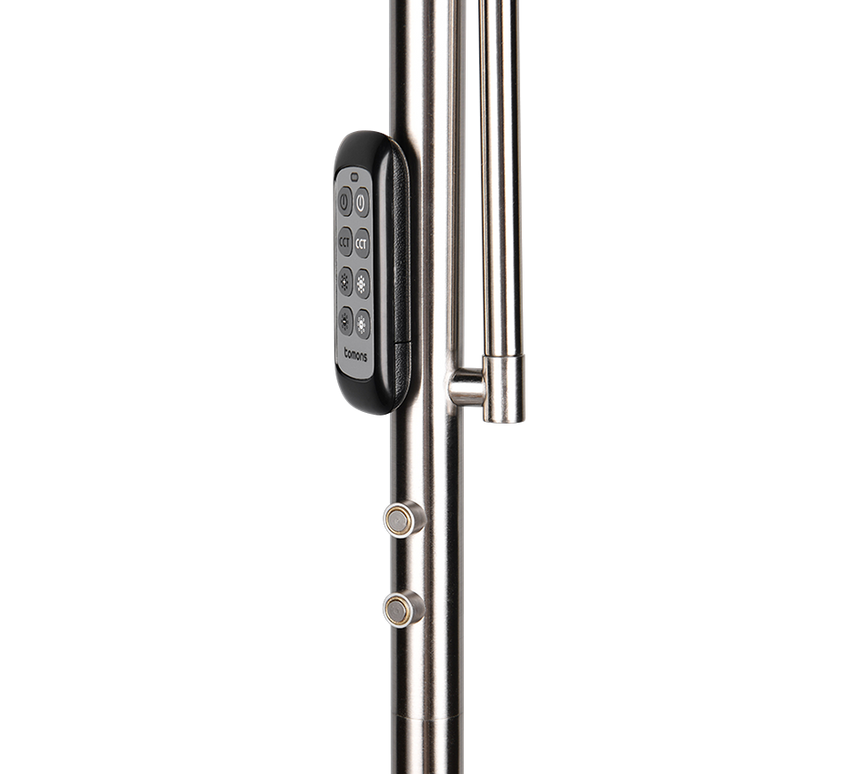 Lámpara de pie Trio Palermo LED níquel mate 183cm R45741107