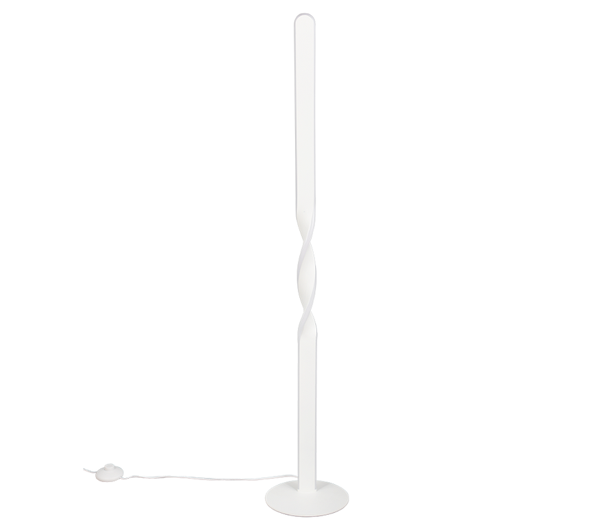 Lámpara de pie Trio Ginko LED blanco mate 4000K 110cm R45791131
