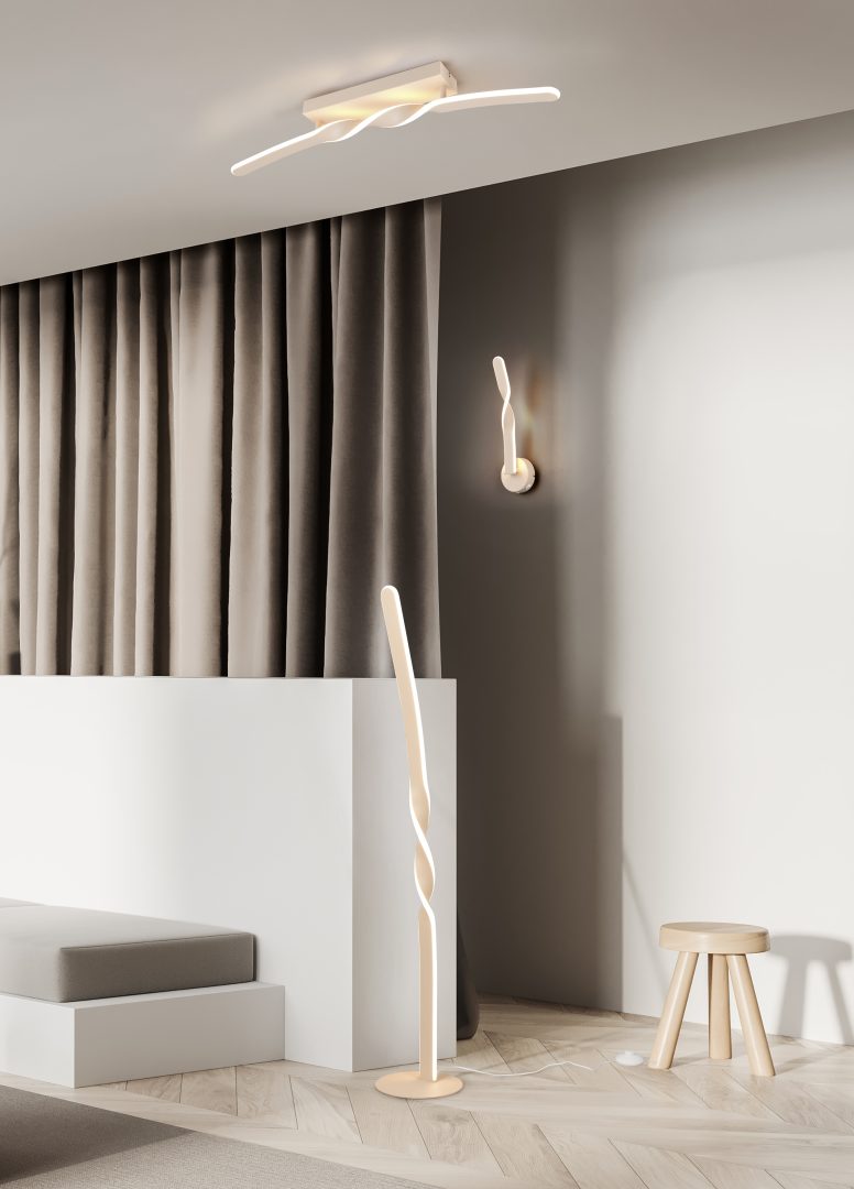 Lámpara de pie Trio Ginko LED sand 3000K 110cm R45791166 - vista 6