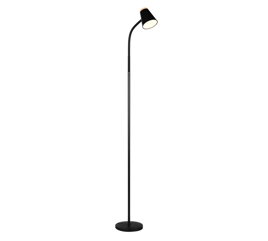 Lámpara de pie Trio Pongo LED negro 3000K 145cm R45831102 - vista 4