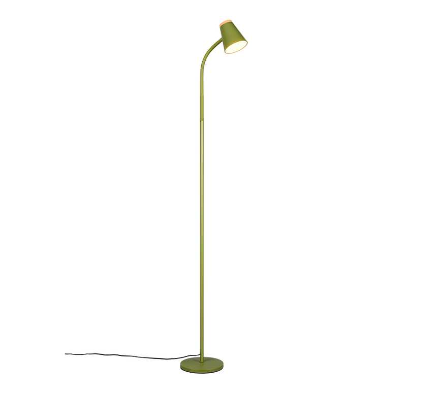 Lámpara de pie Trio Pongo LED verde 3000K 145cm R45831115