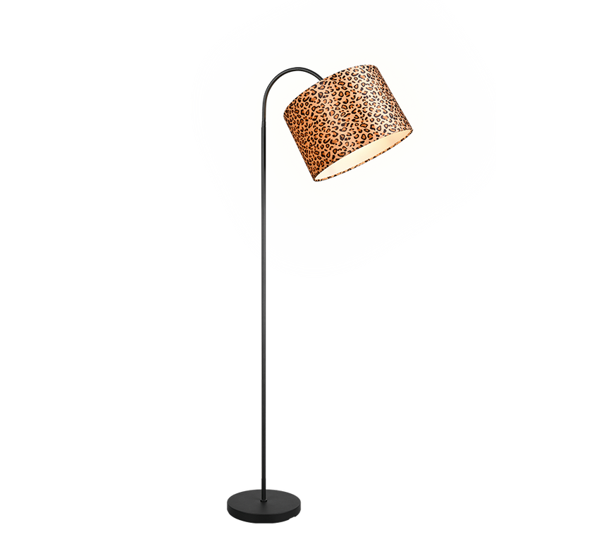 Lámpara de pie Trio Pardina LED negro mate 2700K 207cm R46741032