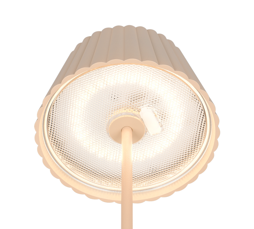 Lámpara de pie de exterior Trio Suarez LED sand táctil 3000K IP44 123cm R4770616