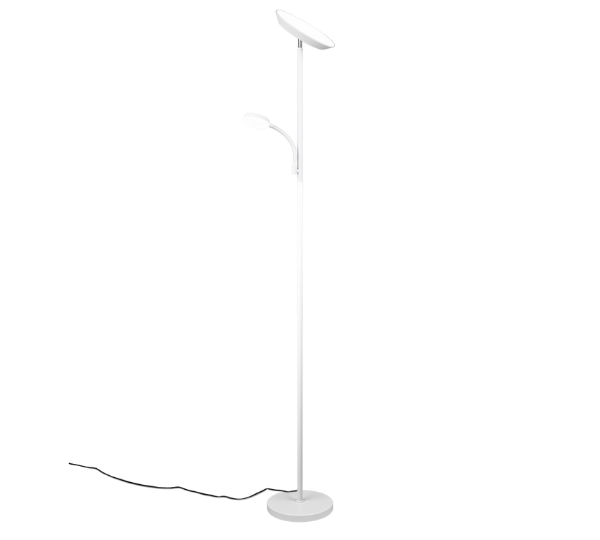 Lámpara de pie Specter Trio blanco LED regulable 47842131