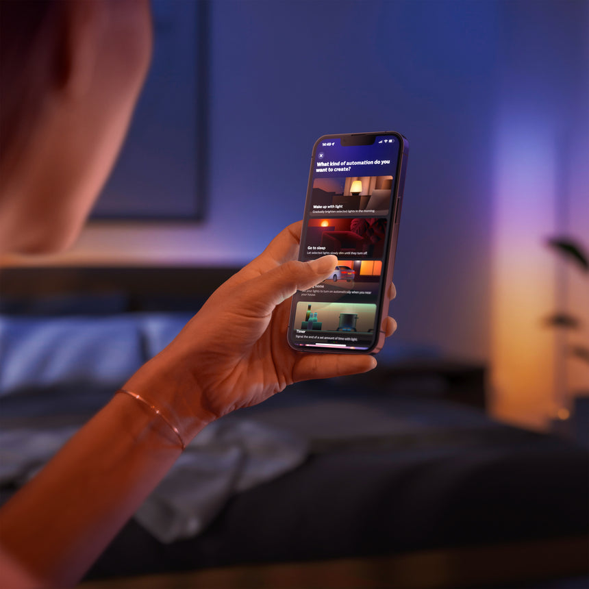 Philips Hue White and Color Ambiance Lámpara de mesa signe blanco RGBW 12W 871951443346500 - imagen 6