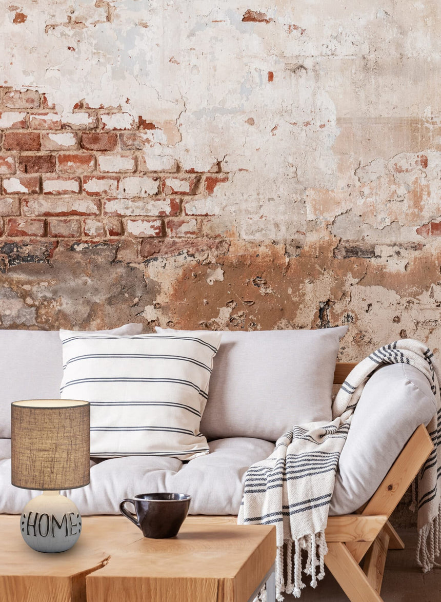 Lámpara de sobremesa Trio Esna cerámica gris 31cm R50651025