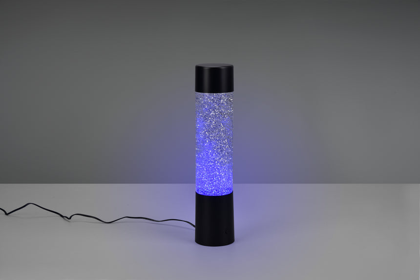 Lámpara de sobremesa Trio Glitter LED negro mate 34cm R50871032