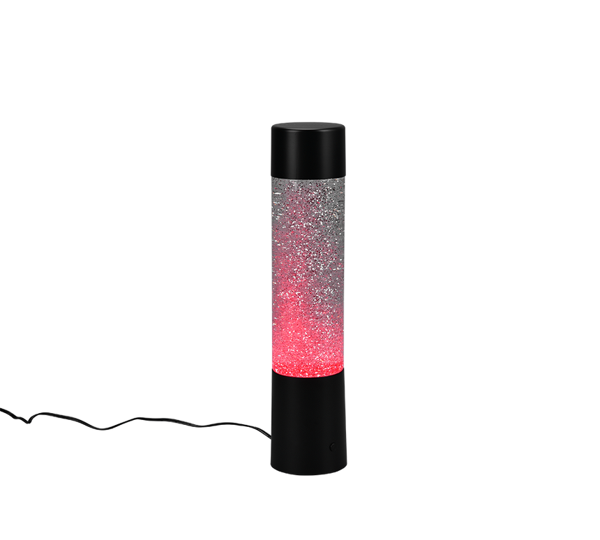Lámpara de sobremesa Trio Glitter LED negro mate 34cm R50871032