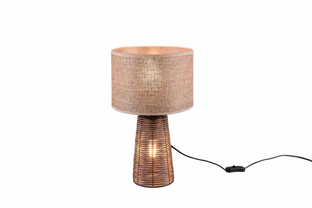 Trio Straw Brown Rattan Table Lamp R50972026