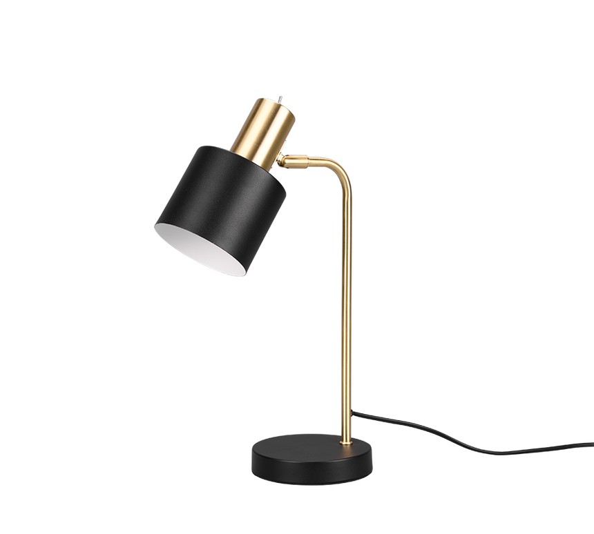Lámpara de sobremesa Trio Adam LED negro y dorado 2700K 43,5cm R51041080