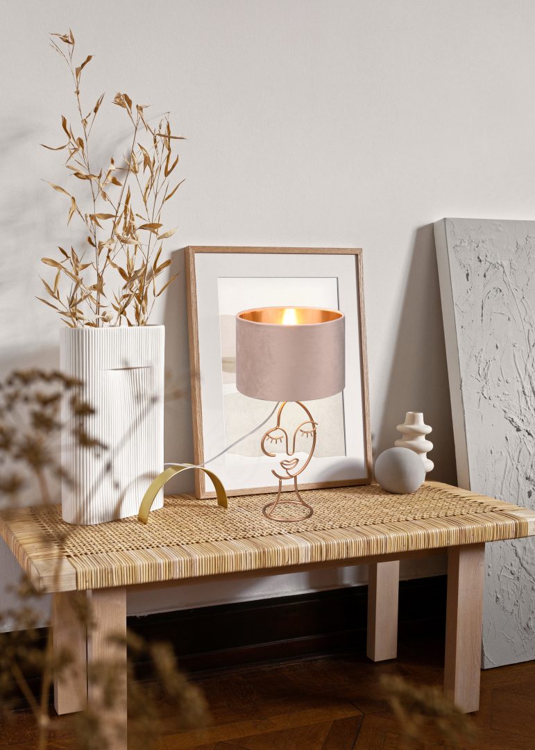 Lámpara de sobremesa Trio Mary LED fawn 3000K 45,5cm R51221044
