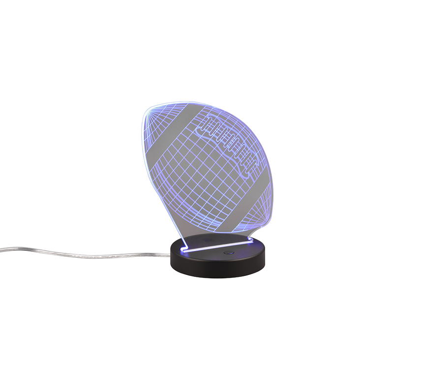 Lámpara de sobremesa Trio Football LED negro mate 3000K regulable R52821132