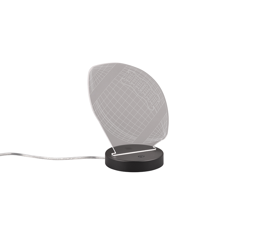 Lámpara de sobremesa Trio Football LED negro mate 3000K regulable R52821132