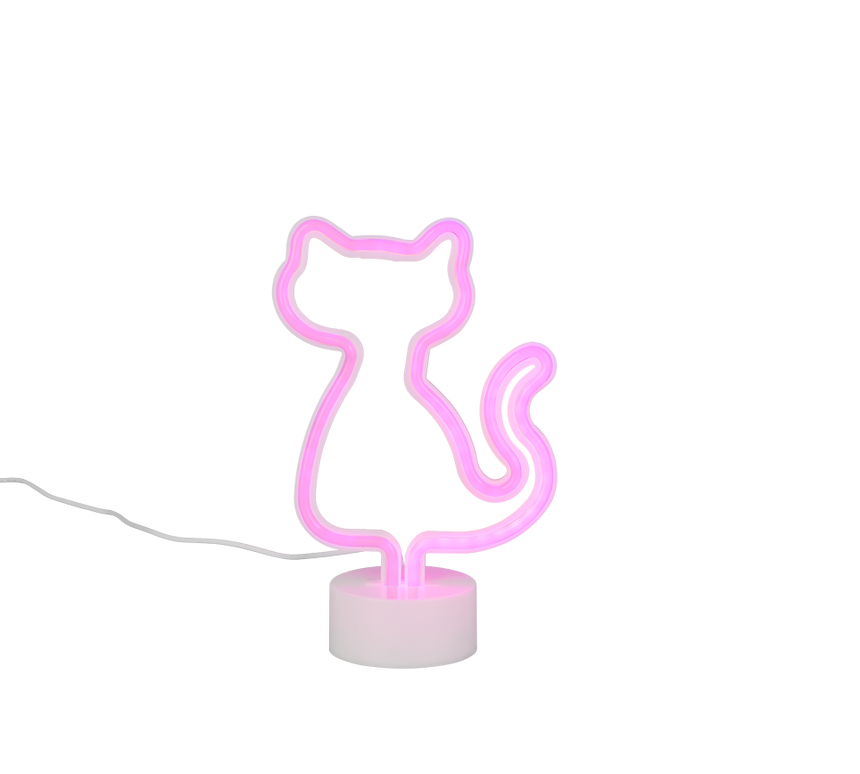 Lámpara de sobremesa Trio Cat LED blanco R53671101