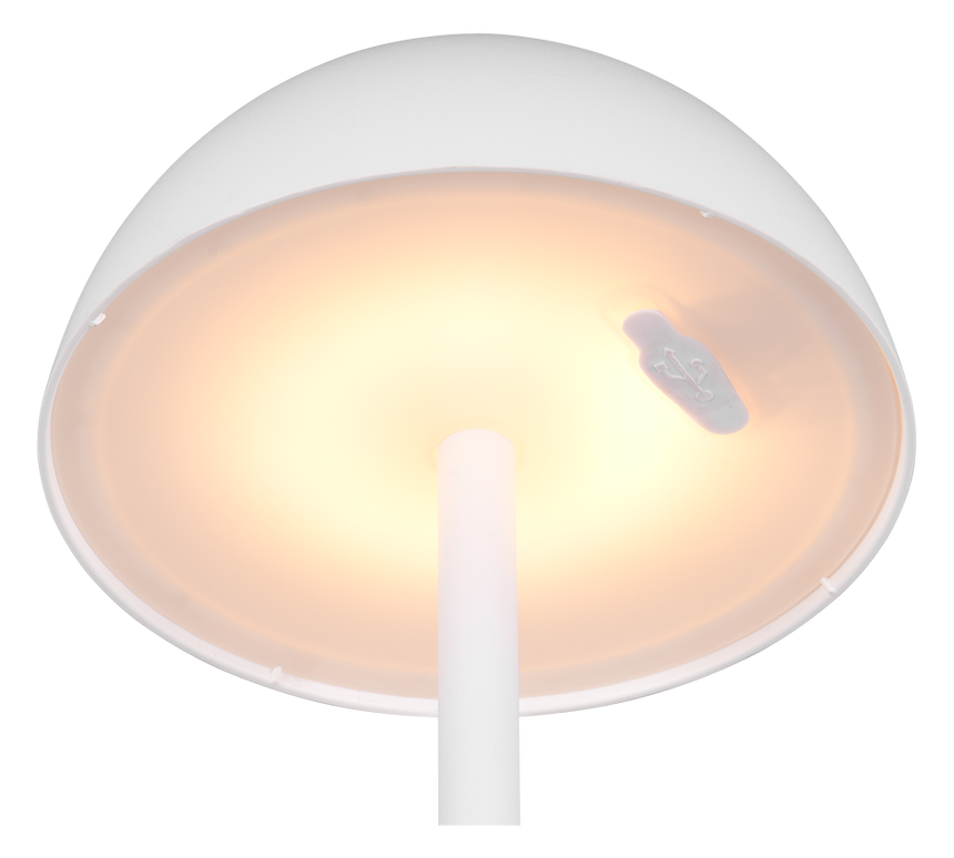 Lámpara de sobremesa de exterior Trio Ricardo LED portátil blanco mate 3000K IP54 R54106131 - vista 2
