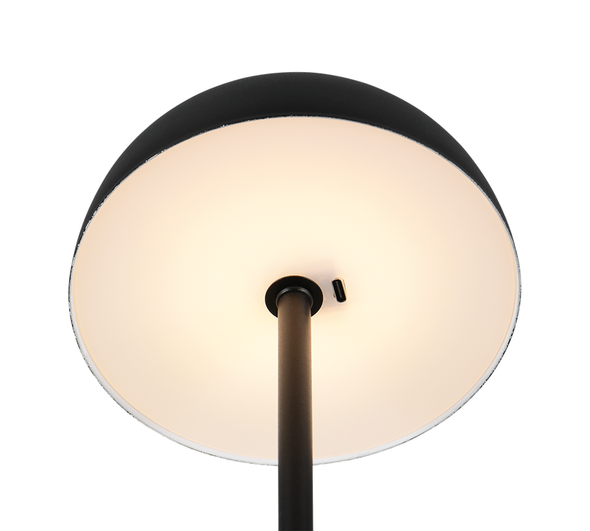 Lámpara de sobremesa Trio Munoz LED negro mate táctil 3000K R54891132