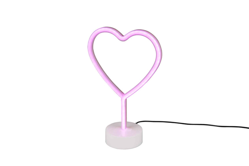 Trio Heart White Plastic LED Table Lamp R55210101