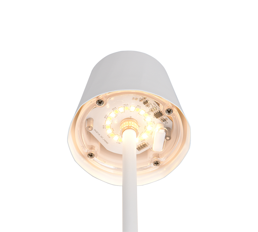 Lámpara de sobremesa Trio Diaz LED blanco mate táctil CCT IP44 R55961131