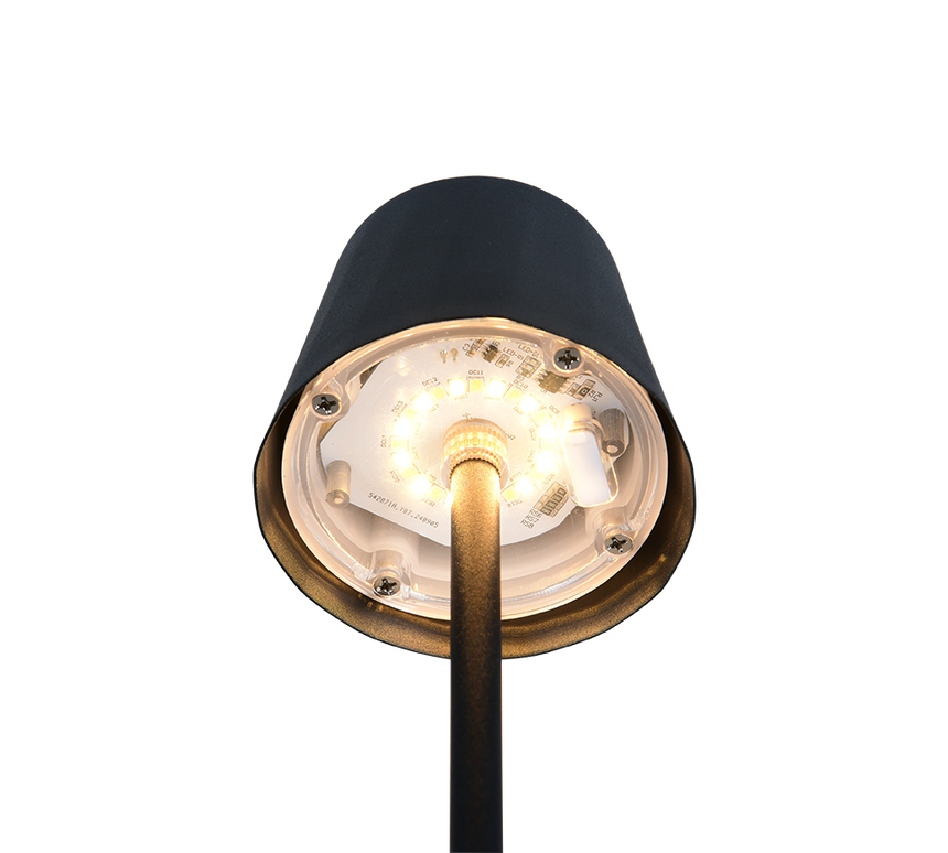 Lámpara de sobremesa Trio Diaz LED negro mate táctil CCT IP44 R55961132