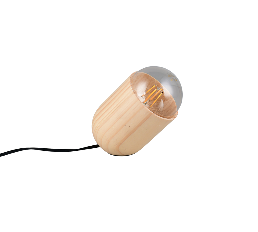 Lámpara de sobremesa Trio Nara LED madera 3000K R56311030