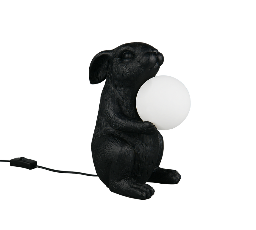 Lámpara de sobremesa Trio Rabbit LED negro 3000K R56511002