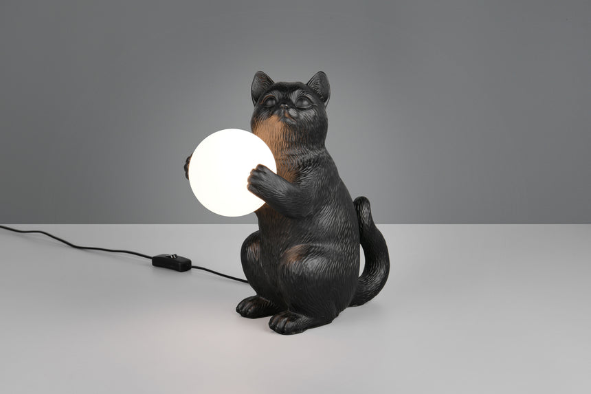 Lámpara de sobremesa Trio Gatio LED negro 3000K R56621002