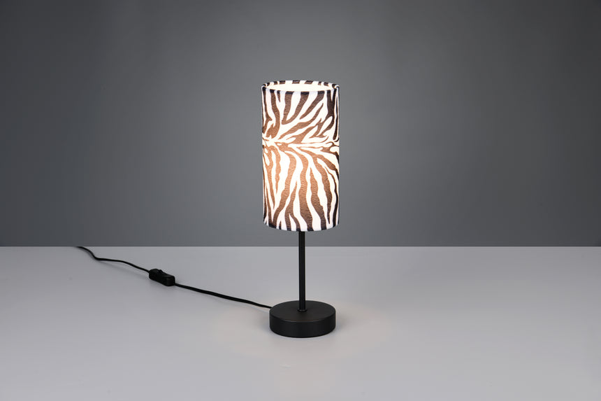Lámpara de sobremesa Trio Zebara LED negro mate 2700K 36,5cm R56751032