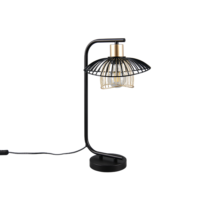 Lámpara de sobremesa Trio Lauris LED negro mate 2700K 44cm R56791032