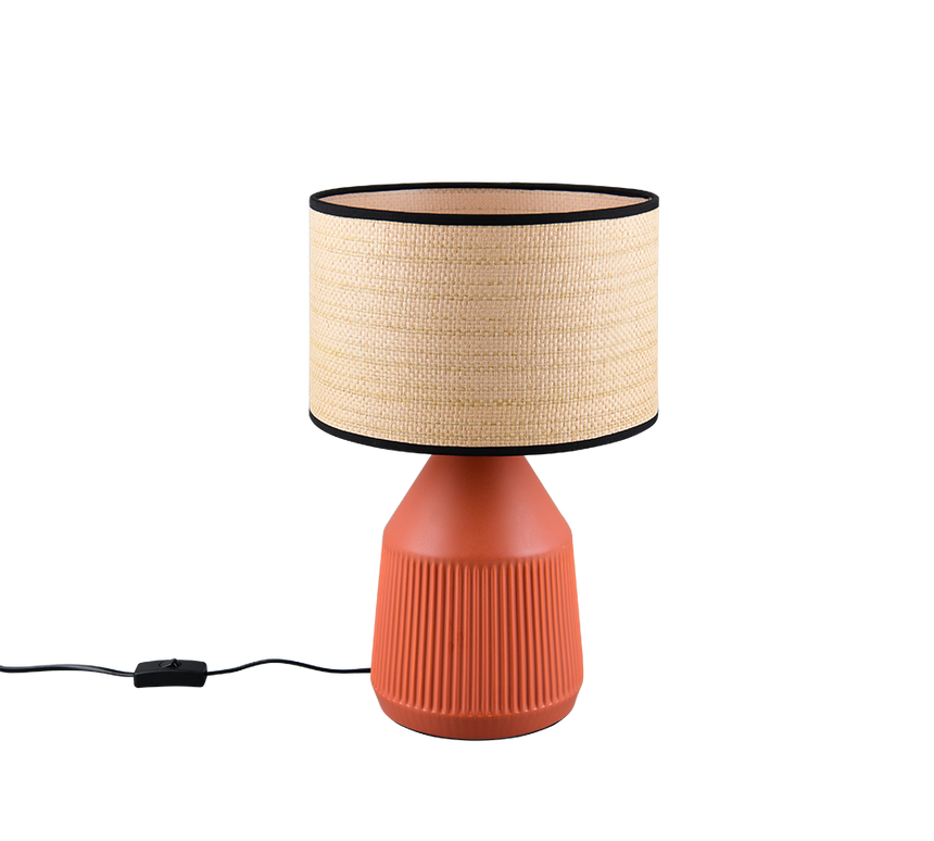 Lámpara de sobremesa Trio Formentera LED terracotta 2700K 43cm R56801039