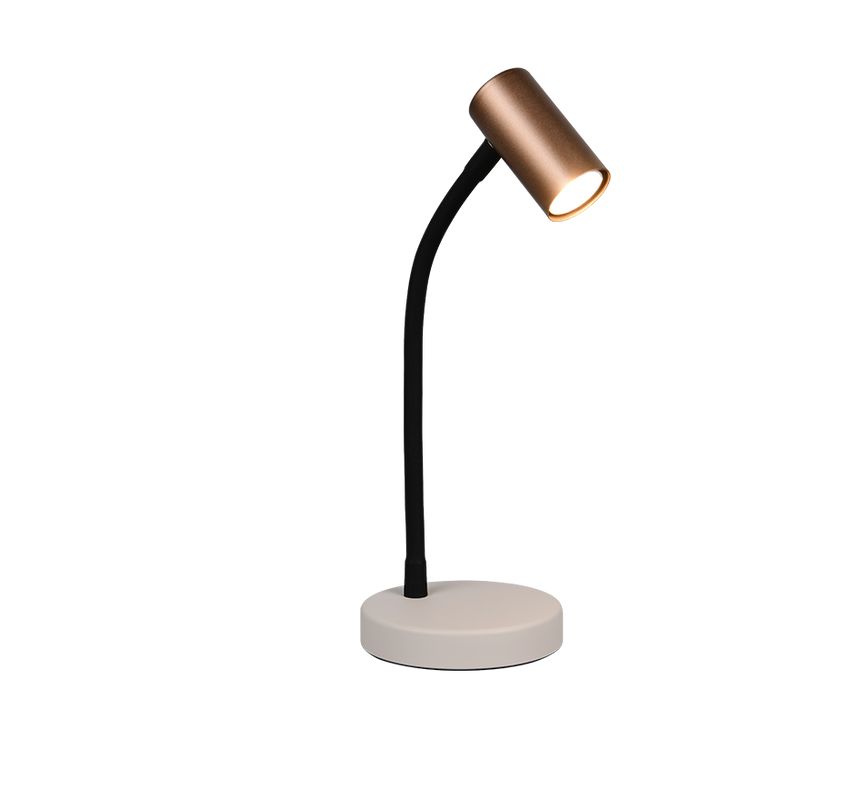 Lámpara de sobremesa Trio Taryn LED marrón café 2700K R56851065