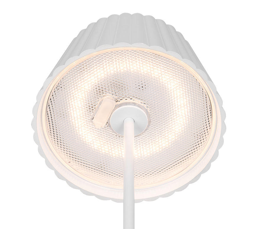 Lámpara de sobremesa de exterior Trio Suarez LED portátil blanco mate 3000K IP44 R57706131 - vista 2