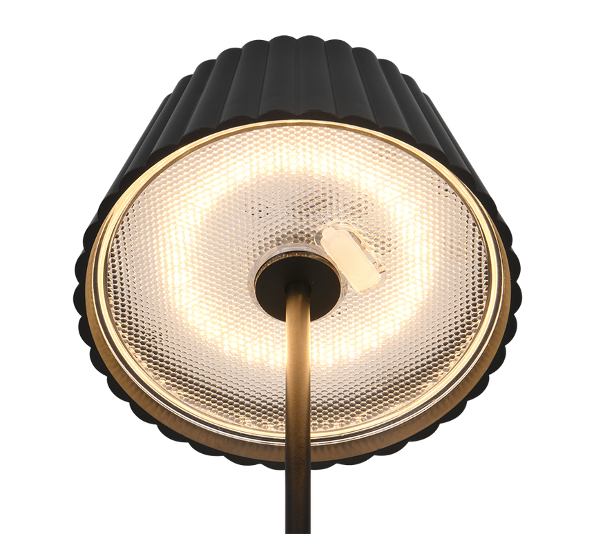 Lámpara de sobremesa de exterior Trio Suarez LED portátil negro mate 3000K IP44 R57706132 - vista 2