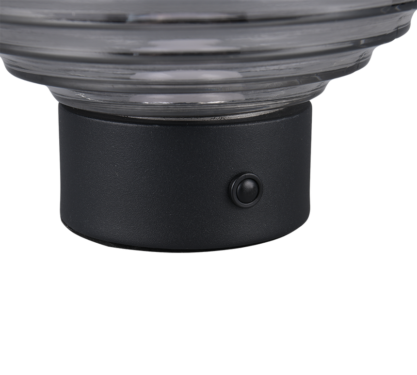 Lámpara de sobremesa Trio Earl LED táctil recargable negro mate y cristal ahumado — ref. R57771154 (3)