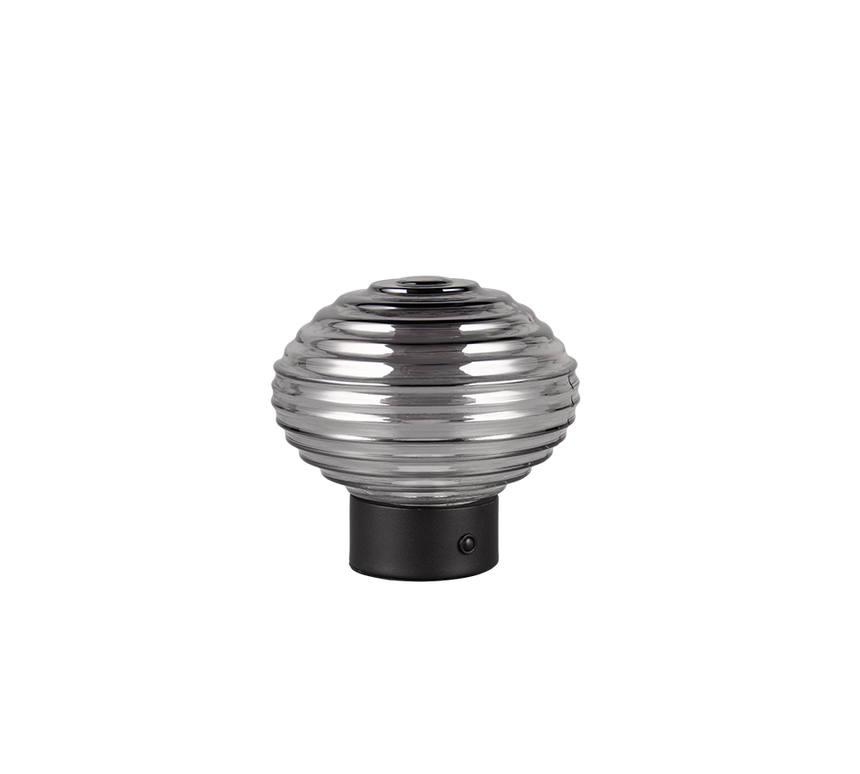 Lámpara de sobremesa Trio Earl LED táctil recargable negro mate y cristal ahumado — ref. R57771154 (5)