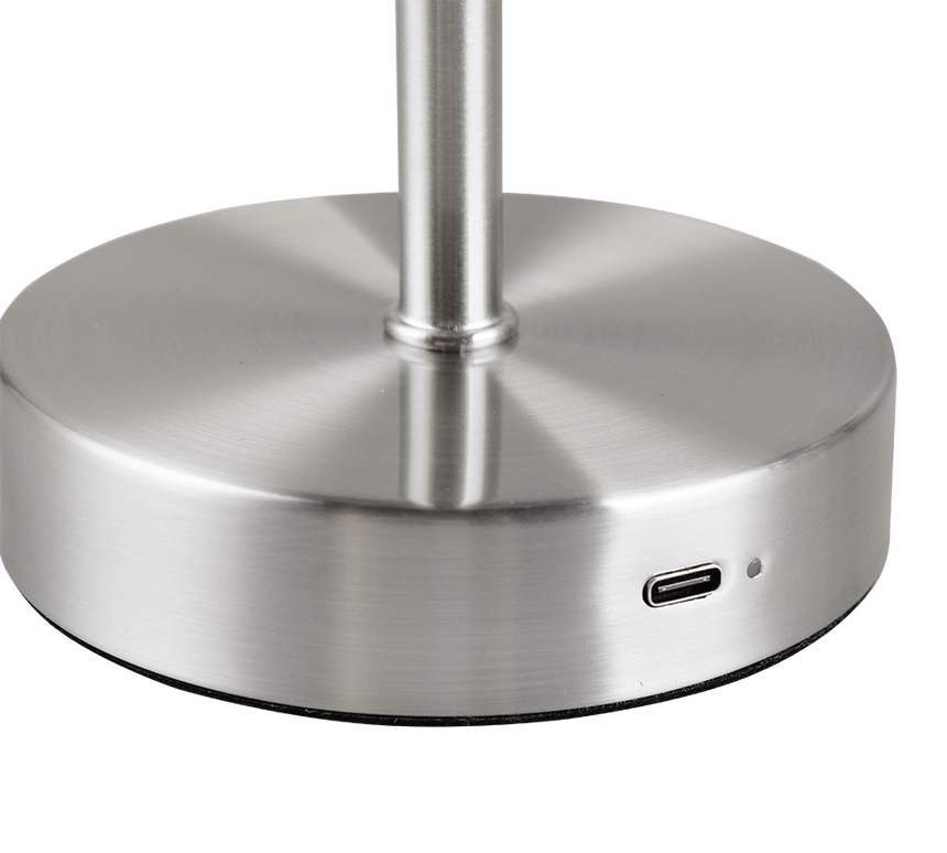 Lámpara de sobremesa Trio Jeff LED portátil níquel mate 3000K táctil USB R59151107 - vista 4