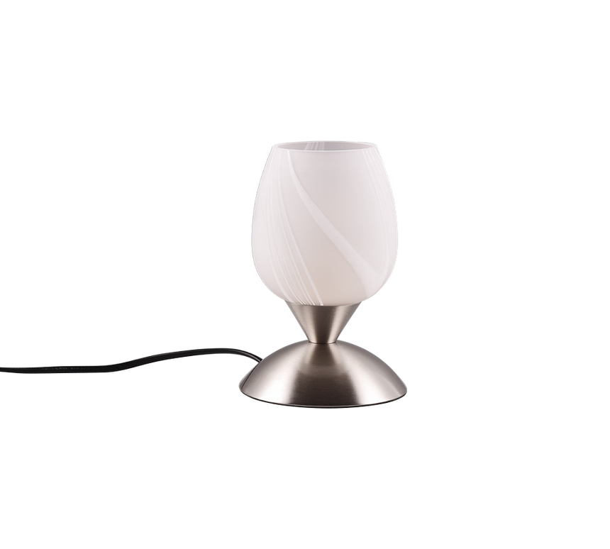 Lámpara de sobremesa Trio Cup II LED níquel mate táctil 3000K regulable R5944100