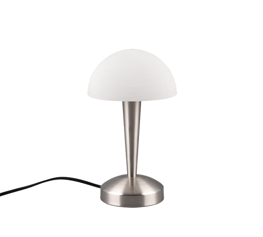 Lámpara de sobremesa Trio Canaria LED níquel mate táctil 3000K R59561107