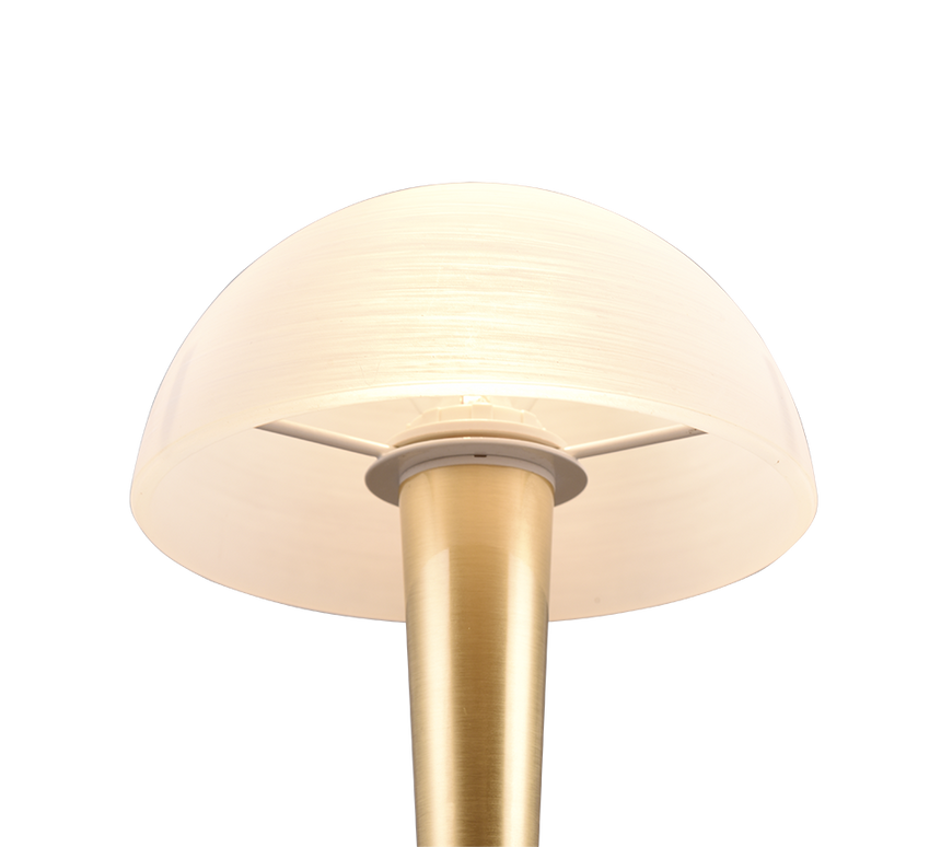 Lámpara de sobremesa Trio Canaria LED latón mate táctil 3000K R59561108