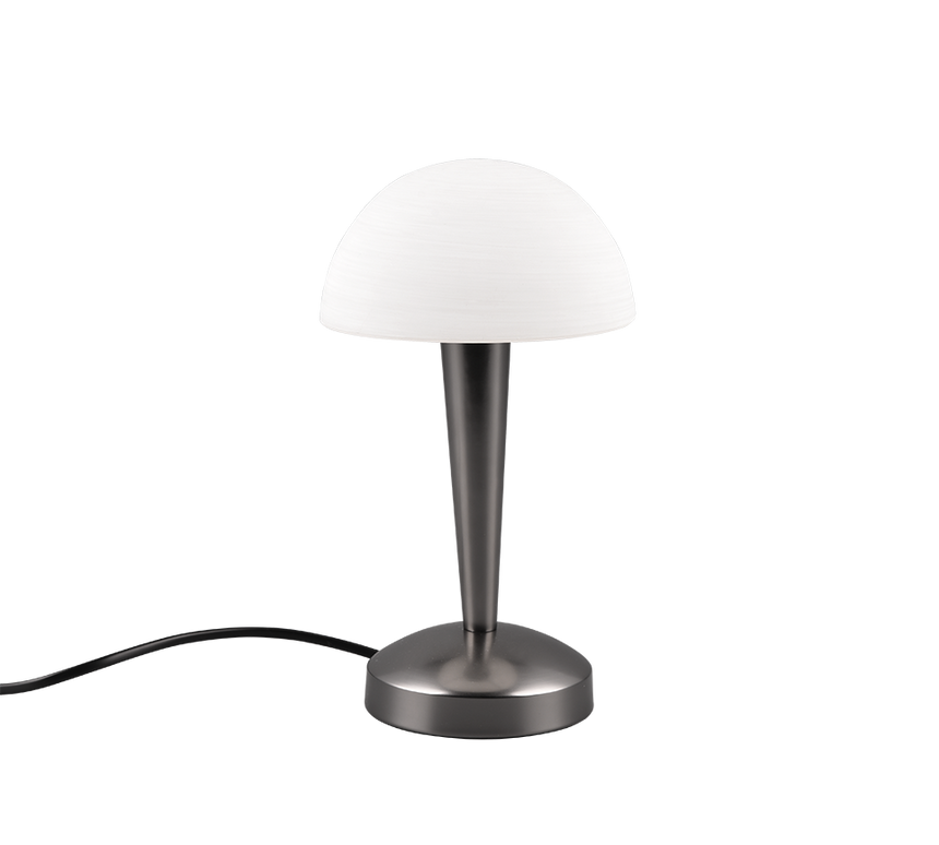 Lámpara de sobremesa Trio Canaria LED black-chrome táctil 3000K R59561120