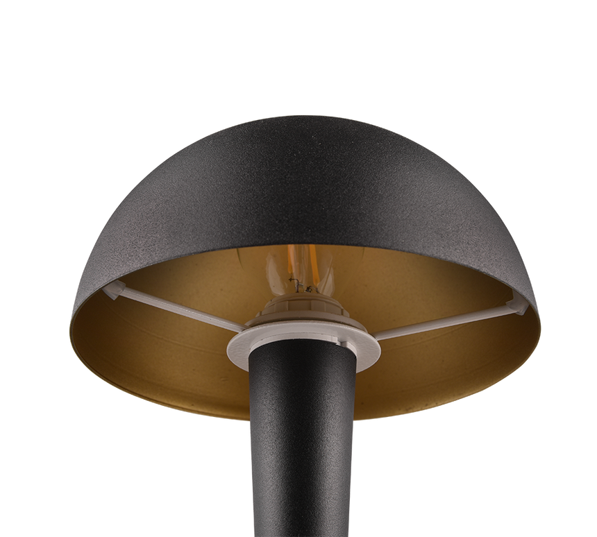 Lámpara de sobremesa Trio Canaria LED negro y dorado táctil 3000K R59561180