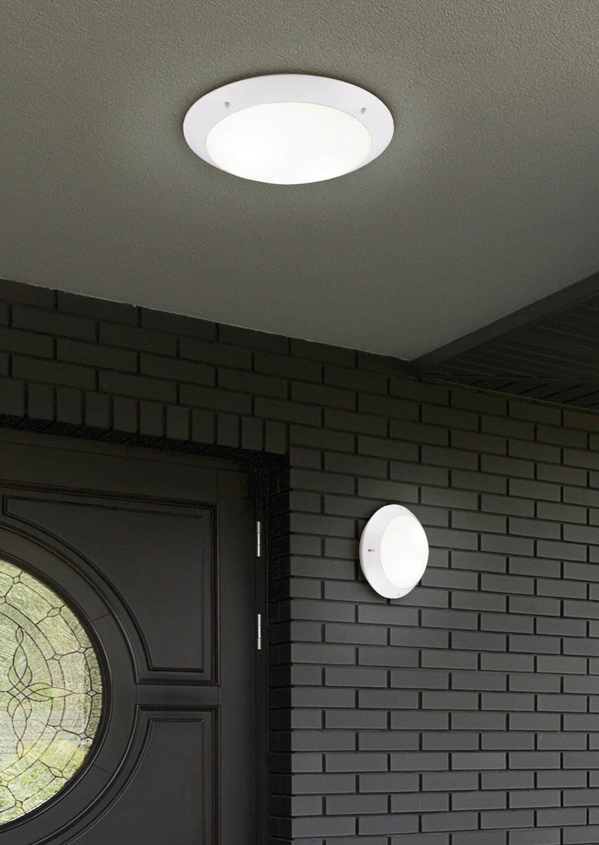 Trio Camaro Plafón de exterior de plástico estera blanca R60502031