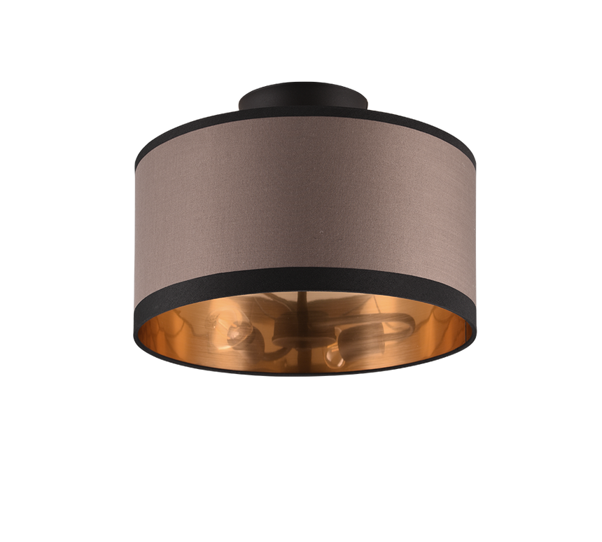 Plafón de techo Trio Davos LED negro mate 2700K Ø30cm R61552041
