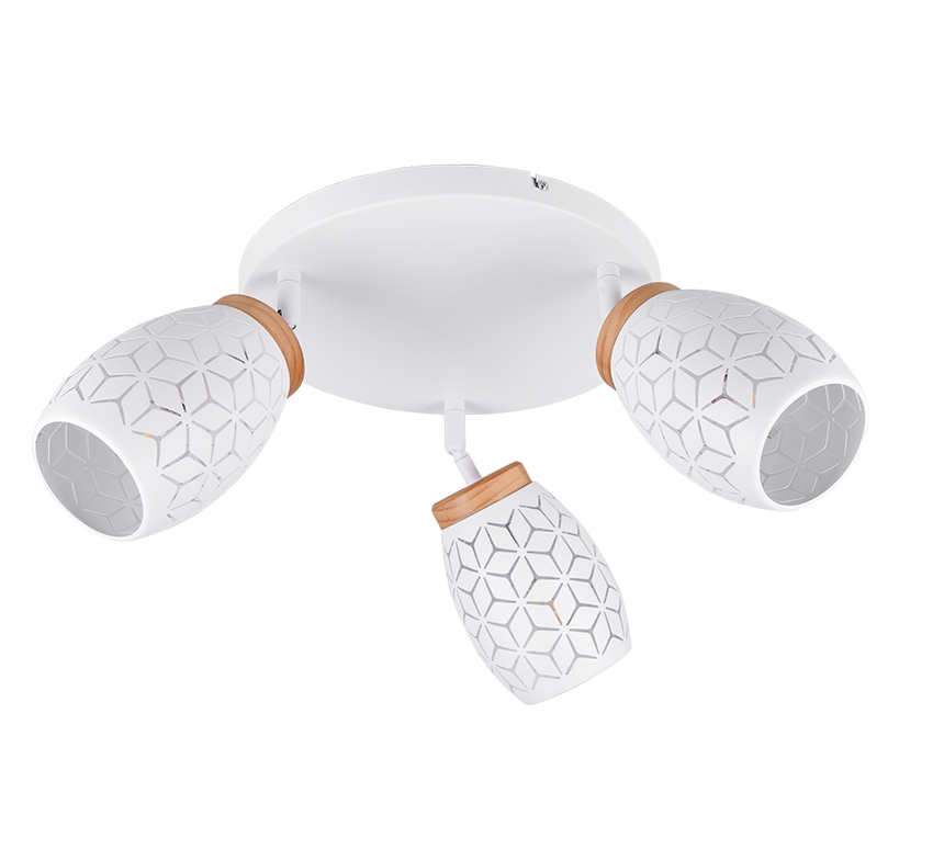 Plafón de techo Trio Bidar 3 luces blanco mate Ø58cm R61573331 - vista 2