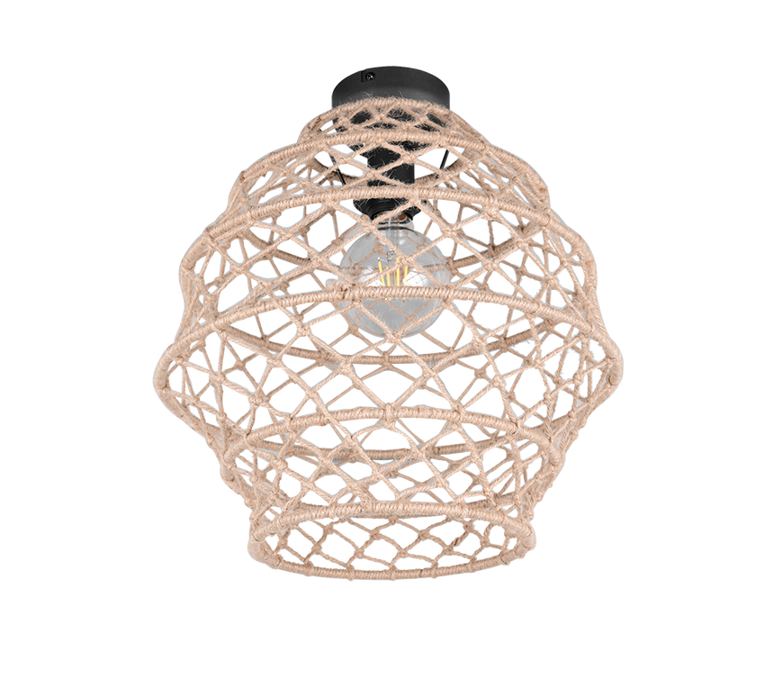 Plafón de techo Trio Hive LED negro mate 2700K Ø38,5cm R61681036